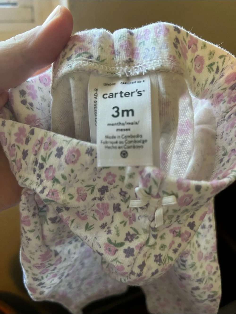 Carter’s Baby girl Floral Long-Sleeve Pajama Set – Pink/purple Floral prints